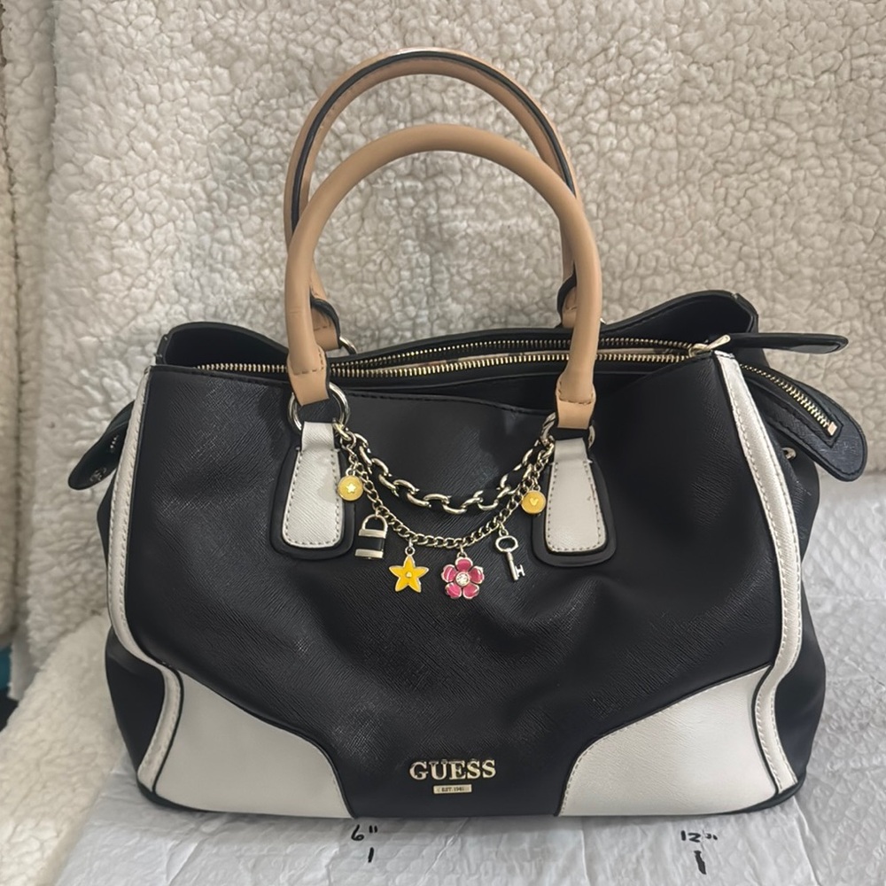 Guess Black and White Women's Bag